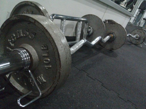 The E-Z Barbell and vertical grip barbell